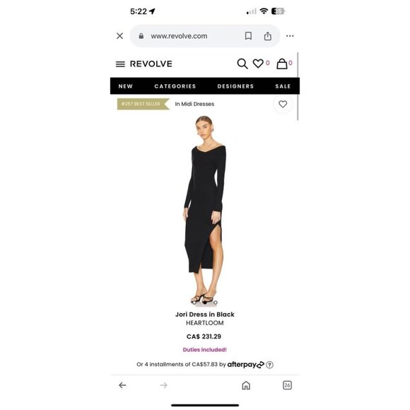 REVOLVE: HEARTLOOM Jodi Sweater Dress in Charcoal Grey XS - Picture 2 of 5